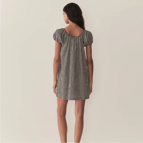 Doen Julia Dress Mini Black White La Maddalena Gingham Medium EUC - Picture 10 of 13